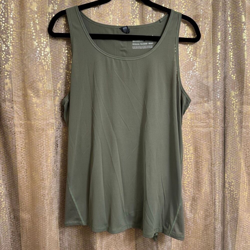 5.11 Tactical Olive Green PT-R Regina Tank 2.0 Lightweight Tie Back Top Large